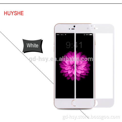 Cellphone Accessories For iPhone 6 Full Coverage Tempered Glass For iPhone 6 White And Black Screen Protector